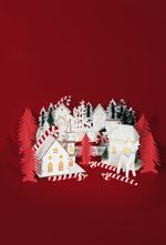 Dekorácia MagicHome Vianoce, Vianočná lízanka, bielo-červená, 12,5 cm, bal 6ks