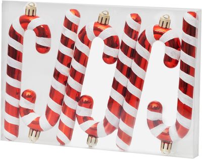 Decoration MagicHome Vianoce, white-red, 12.5 cm