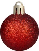 Gömbök MagicHome Karácsony, készlet, 47 db, piros, vegyes, karácsonyfára