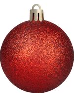 Gömbök MagicHome Karácsony, készlet, 47 db, piros, vegyes, karácsonyfára