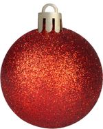 Baubles MagicHome Christmas, set, 47 pcs, red, mix, for Christmas tree