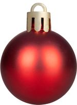 Gömbök MagicHome Karácsony, készlet, 47 db, piros, vegyes, karácsonyfára