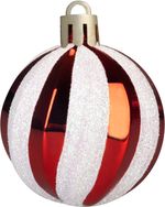 Gömbök MagicHome Karácsony, készlet, 39 db, piros, vegyes, karácsonyfára