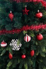Baubles MagicHome Christmas, set, 39 pcs, red, mix, for Christmas tree