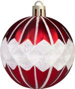 Gömbök MagicHome Karácsony, készlet, 39 db, piros, vegyes, karácsonyfára