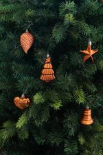 Díszek MagicHome karácsonyi, Szett, 20 db, réz-arany, vegyes, karácsonyfára