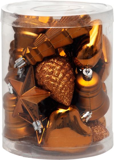 Bells MagicHome Christmas, set, 20 pcs, bronze, mix, for Christmas tree