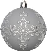 Balls MagicHome Christmas, set, 3 pcs, silver, for Christmas tree, 8 cm