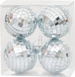 Gömbök MagicHome Karácsony, 4 db, karácsonyfára, diszkógömbök, 8 cm
