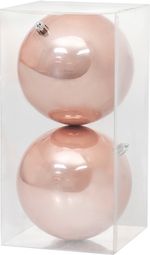Baubles MagicHome Vianoce, 2 pcs, pink, for Christmas tree, 12 cm