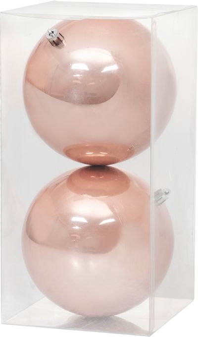 Baubles MagicHome Vianoce, 2 pcs, pink, for Christmas tree, 12 cm