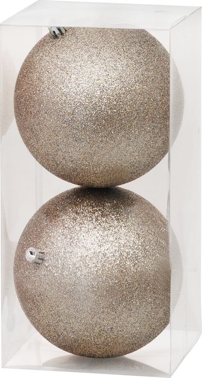 Baubles MagicHome Vianoce, 2 pcs, gray, for Christmas tree, 12 cm