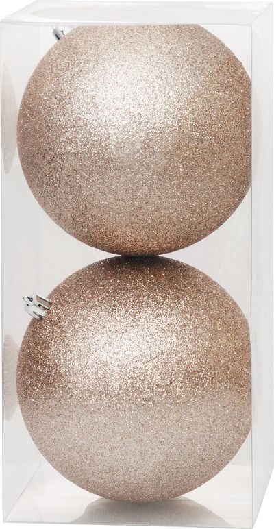 Baubles MagicHome Vianoce, 2 pcs, brown, for Christmas tree, 12 cm