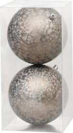 Baubles MagicHome Vianoce, 2 pcs, gray, for Christmas tree, 12 cm
