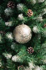 Balls MagicHome Christmas, 2 pcs, taupe, for Christmas tree, 12 cm