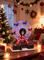 Decoration MagicHome Christmas, Ferris wheel, rotating, LED, plastic, 16x23x27 cm