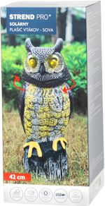 Bird Repeller Strend Pro, owl, solar, USB, rotating head, sound, glowing eyes