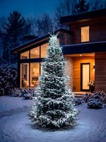Fényfüzér MagicHome, karácsonyi, függőleges, világító, időzítő, 216xLED, hideg fehér, 8 funkció, 1,8
