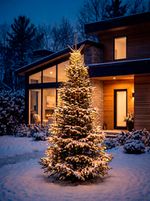Curtain lights MagicHome Christmas, vertical, with timer, 216x LED, warm white, 8 functions, 1.8 m