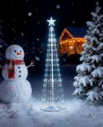 Decoration MagicHome Christmas, tree, 190x LED, cool white, plastic-copper, 50x180 cm