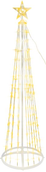 Decoration MagicHome Christmas, tree, 190x LED, warm white, plastic-copper, 50x180 cm