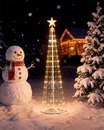 Decoration MagicHome Christmas, tree, 190x LED, warm white, plastic-copper, 50x180 cm