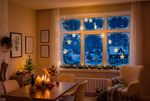 String light MagicHome Christmas, curtain, stars, 142xLED, warm white, 3 m