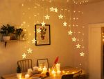 String light MagicHome Christmas, curtain, stars, 142xLED, warm white, 3 m