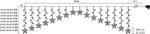 String light MagicHome Christmas, curtain, stars, 142xLED, warm white, 3 m