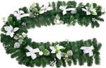 Decoration MagicHome Christmas, garland, white-silver, 200 cm