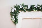 Decoration MagicHome Christmas, garland, white-silver, 200 cm