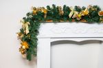 Decoration MagicHome Vianoce, garland, gold, 200 cm