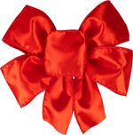 Decoration MagicHome Christmas, Bow, red, pack 2 pcs, 13 x 16 cm