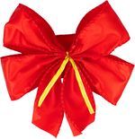 Decoration MagicHome Christmas, Bow, red, pack 2 pcs, 13 x 16 cm