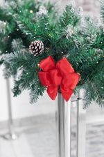 Decoration MagicHome Christmas, Bow, red, pack 2 pcs, 13 x 16 cm