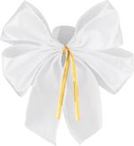 Decoration MagicHome Christmas, Bow, white, pack 2 pcs, 13 x 16 cm