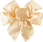 Decoration MagicHome Christmas, Bow, gold, pack 2 pcs, 13 x 16 cm