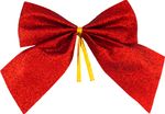 Decoration MagicHome Christmas, Bow, red, pack 4 pcs, 9 x 9 cm