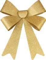Decoration MagicHome Vianoce, bow, gold, 38 x 30 cm