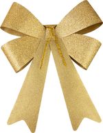 Decoration MagicHome Vianoce, bow, gold, 38 x 30 cm