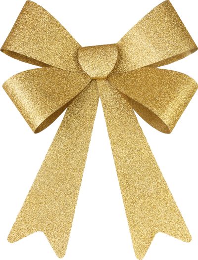 Decoration MagicHome Vianoce, bow, gold, 38 x 30 cm