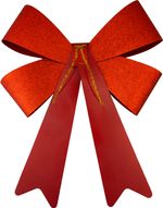 Decoration MagicHome Christmas, Bow, red, 38 x 30 cm