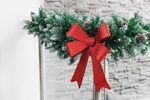 Decoration MagicHome Christmas, Bow, red, 38 x 30 cm