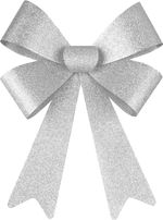 Decoration MagicHome Christmas, Bow, silver, 38 x 30 cm