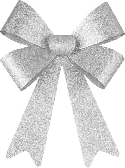 Decoration MagicHome Vianoce, bow, silver, 38 x 30 cm