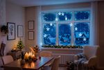Fényfüzér MagicHome Karácsonyi, fényfüggöny, csillagok, 142xLED, hideg fehér, 3 m