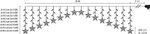 String light MagicHome Christmas, curtain, stars, 142xLED, cool white, 3 m