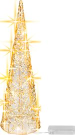 Decoration MagicHome Christmas, tree, 20xLED, warm white, 40 cm, 2xAA