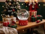 Decoration MagicHome Christmas, snow globe, 1xLED, cool white, 14x14x19 cm, 3xAAA