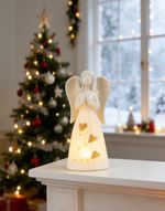 Decoration MagicHome Christmas, angel, 1xLED, warm white, 7.1x7.7x20.4 cm, 1xCR2032